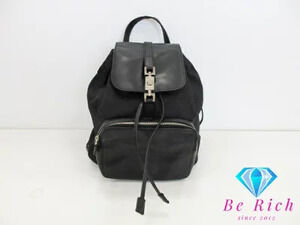Gucci Backpack Jackie Black Leather Day Bag Shoulder